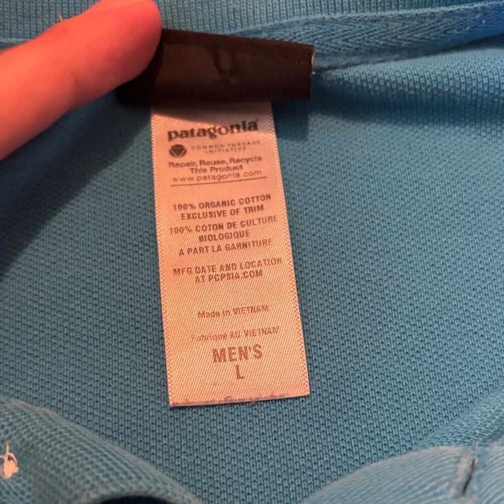 Patagonia Ocean Blue Polo Shirt - Picture 3 of 6